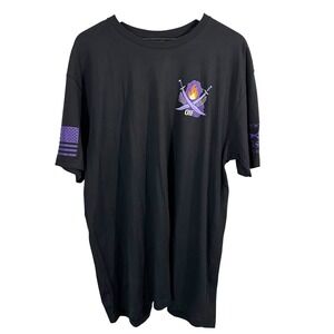 Grunt Style OIF Forged In Fire Short Sleeve Graphic Print Tee Shirt Top Black 2X